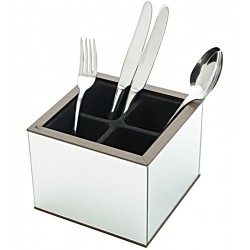 Porta Talheres 18cm Largura Por 13cm Altura Madeira Com Espelho